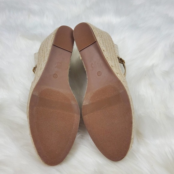Loft Size 10 Womens Espadrille Wedge Ankle Strap Heels - Picture 8 of 9